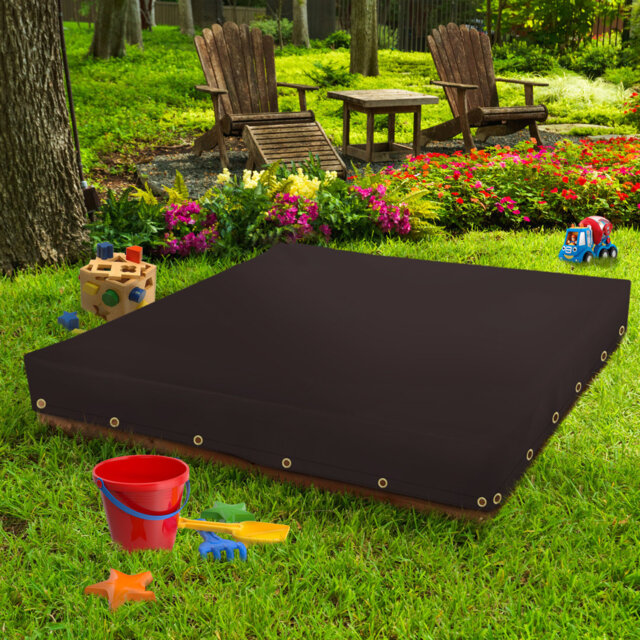Heavy Duty Multipurpose Outdoor Waterproof Sandbox Cover, Durable & UV Resistant Patio Sandpit cover