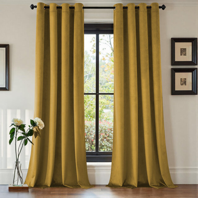 Luxury Crushed Velvet Eyelet sheer Curtain