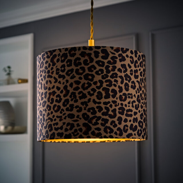Aljet 20cm H Blended Fabric Drum Lamp Shade ( Slip-On ) Brown: Cream