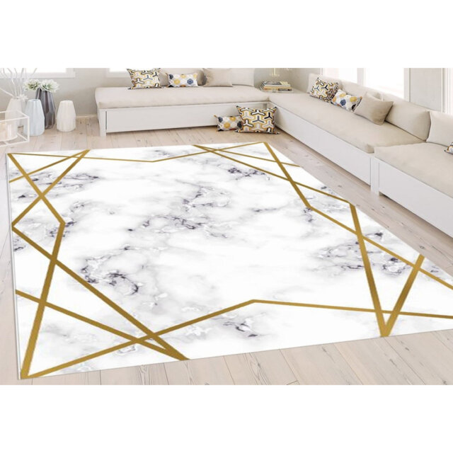 Renuka White/Gold/Grey Rug