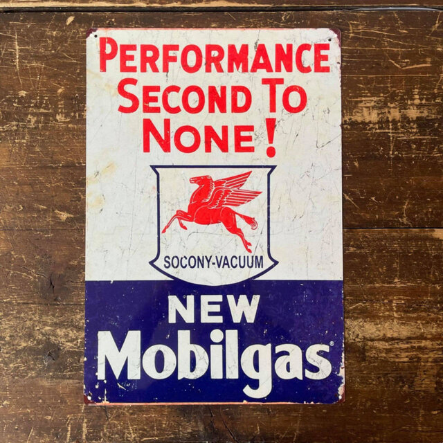 Mobilgas Motor Oil Performance Metal Wall Décor