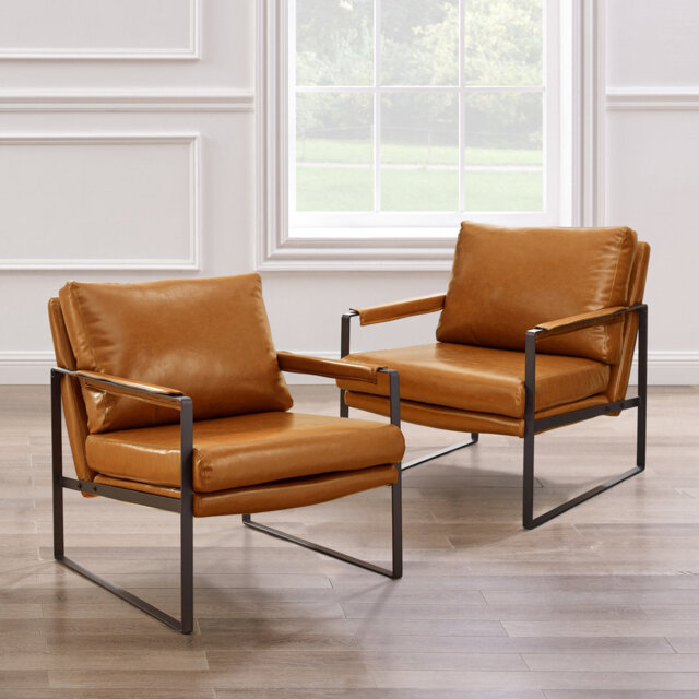 Faux Leather Armchair