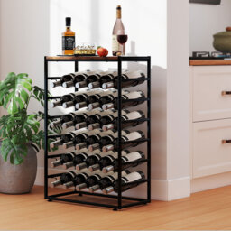 Multi-tiered Wine Bottle Rack Brown