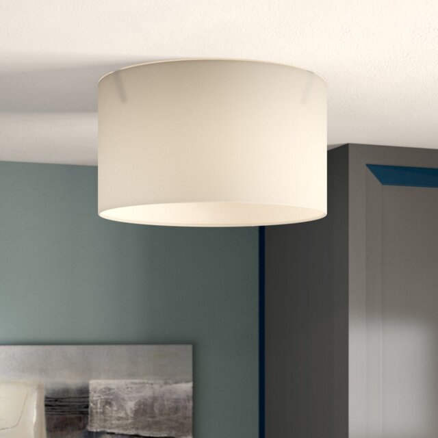 Paramus 22.5cm H Fabric Drum Lamp Shade ( Screw On )