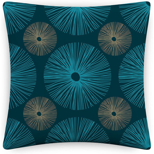 Indoor/Outdoor Square Throw Pillow Cover, Printed Cushion Cover