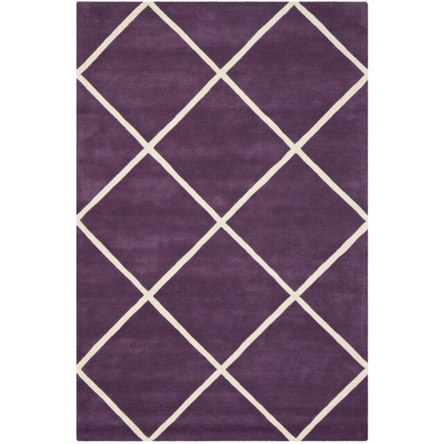 Vega Handmade Tufted Wool Purple Rug