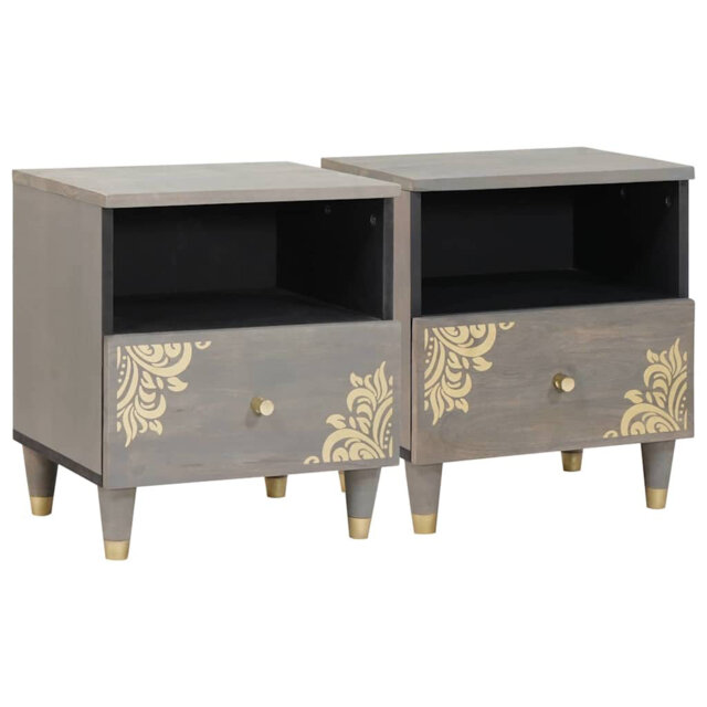 40cm W Solid Wood Bedside Table