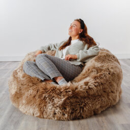 Genuine Fur Refillable Bean Bag Sofa