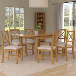 6 - Person Solid Oak Dining Set