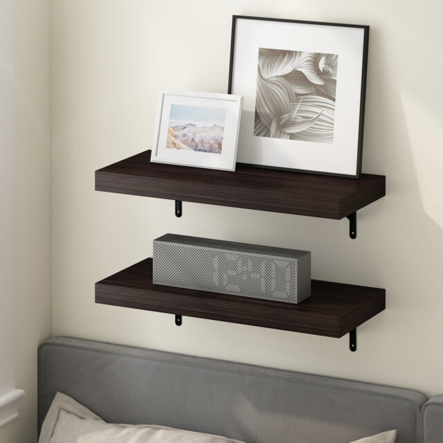 Beyhan Wall Mounted Floating Display Shelves, Set of 2