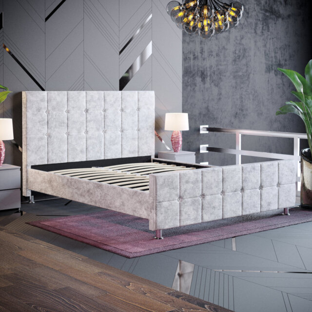 Raul Upholstered Bed Frame, UKFR Certified