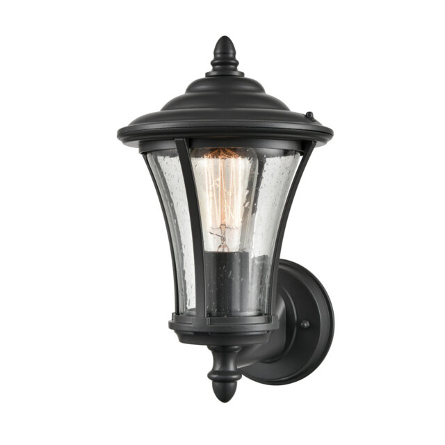 Covet Dark Grey Water Glass Outdoor Wall Lantern