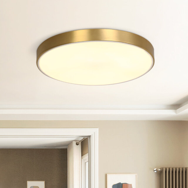 Erika Modern Round 30Cm LED Flush Mount Ceiling Light With White Acrylic Shade