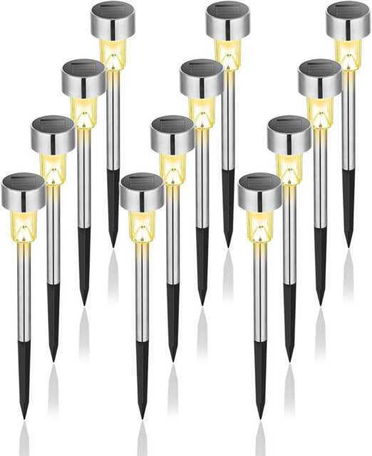Stainless Steel Solar Powered Stainless Steel Pathway Light Pack