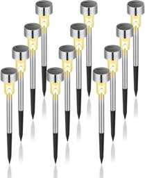 Stainless Steel Solar Powered Stainless Steel Pathway Light Pack