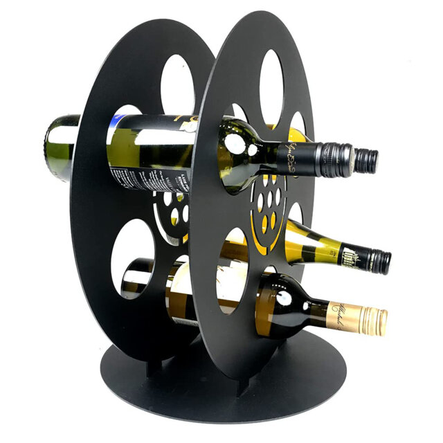 6 Bottle Tabletop Wine Bottle Rack Black