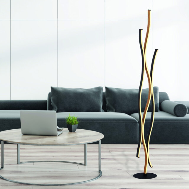 Shaina 137cm Black LED Novelty Floor Lamp
