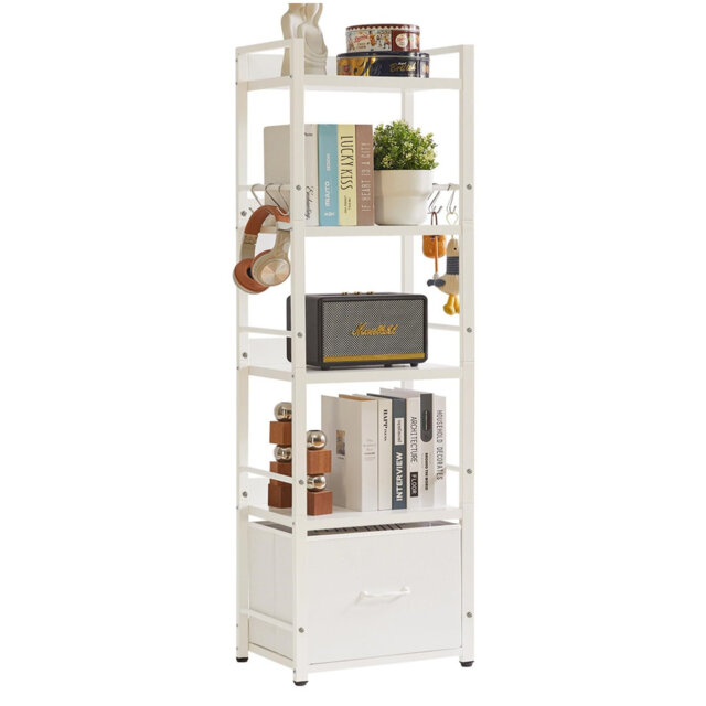136cm H x 39cm W Metal Bookcase
