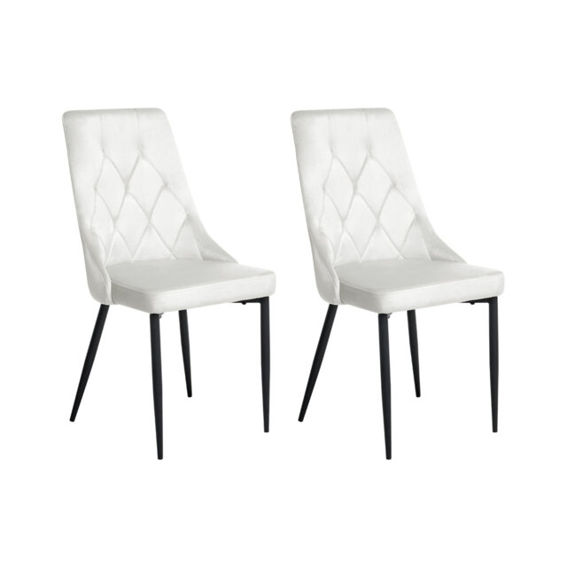 Set of 2 Dining Chairs AVENIR Velvet
