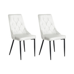 Set of 2 Dining Chairs AVENIR Velvet