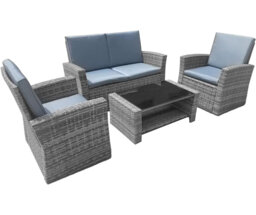 Wicker 4 - Person Garden Lounge Set with Cushions