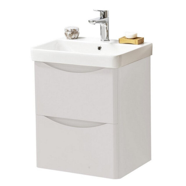 Clifton 500mm Wall Mounted Single Bathroom Vanity with Vitreous China Basin
