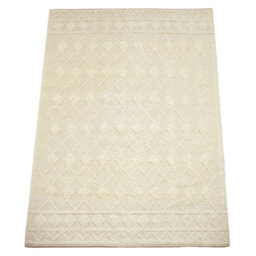 Mieve Luxury Wool Diamond Pattern Hand Woven Area Rug - Modern Geometric Design