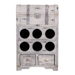 Longoria 6 Bottle Floor Wine Bottle & Glass Rack