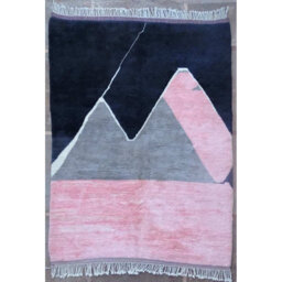 Glenmoral Mrirt Hand Knotted Wool Black/Pink Rug