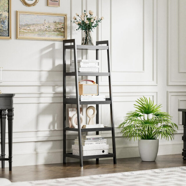 127cm H x 43.2cm W Bamboo / Rattan Bookcase
