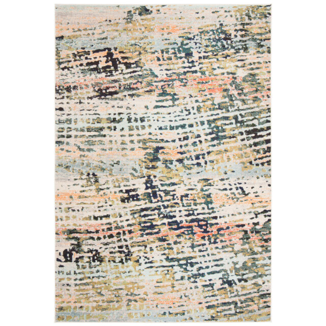 Maynor Looped/Hooked Beige Rug