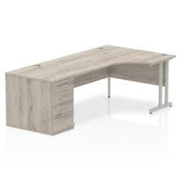 Zetta Solid Wood Base Executive Desk