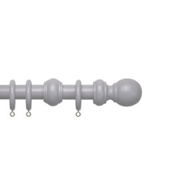 Alvarenga Grey Wood 2.8cm Single Curtain Pole