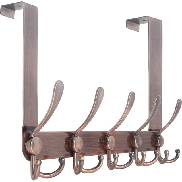 Metal Over-the-Door 5 - Hook Coat Rack