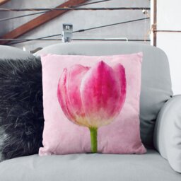 Perfectly Tulip Flower Cushion with Filling