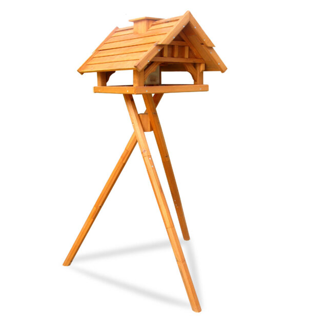Wood Freestanding Decorative Bird Feeder
