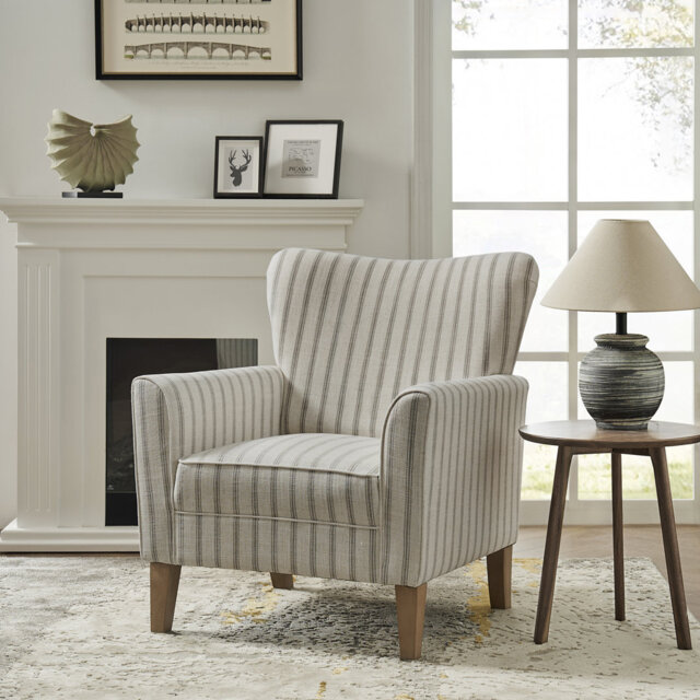 Gustaf 52cm Wide Country Armchair with Solid Wood Legs