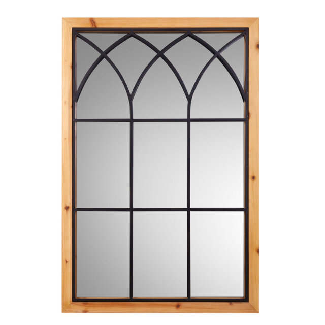 Bottorff Wood Flat Wall Mirror