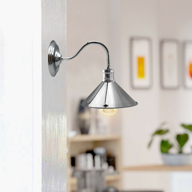 Industrial Style Wall Lamp Polished Light Shade Home Lighting Indoor Wall Lights