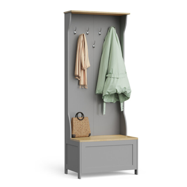 Ash Hall Coat Stand with Shoe Storage