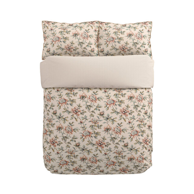Peony Blossom Cotton Floral Duvet Cover Set with Pillowcases Included