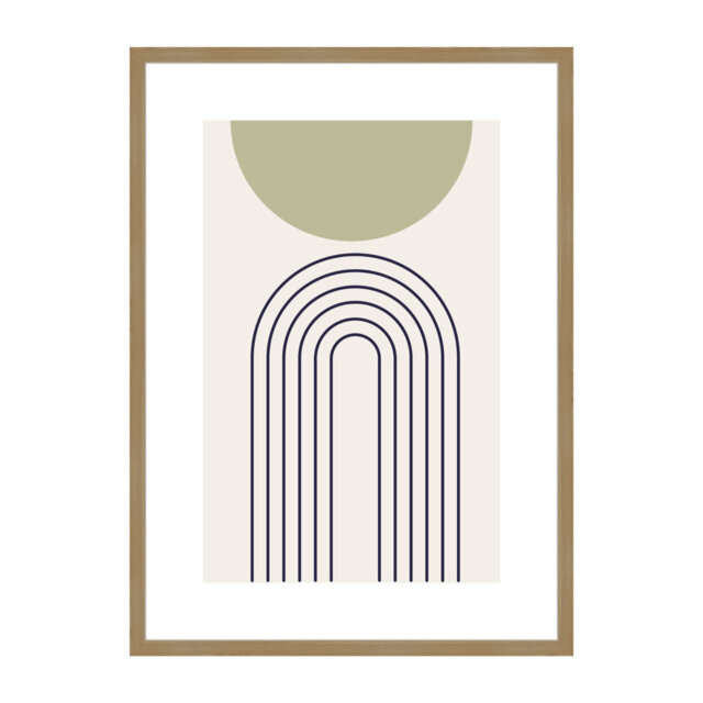 Velino Wooden Photo Frame 50 x 70 cm with Abstract Poster Print