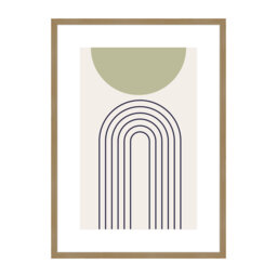 Velino Wooden Photo Frame 50 x 70 cm with Abstract Poster Print