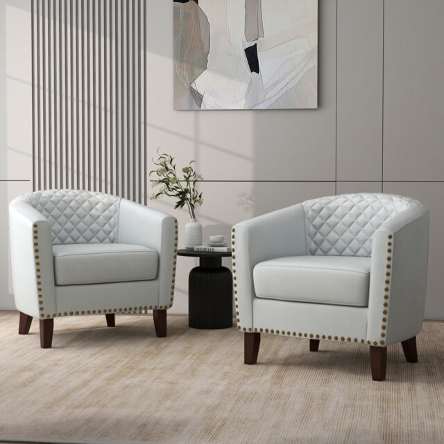 Edvardas Ticon 73.9 Cm Wide Tufted Barrel Chair