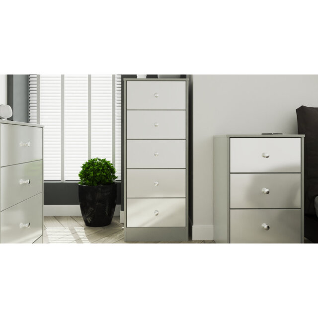 Fully Assembled Lokshin 5 - Drawer Chest of Drawers