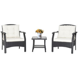 3 PCS Outdoor Furniture Set Modern Patio Bistro Conversation Set