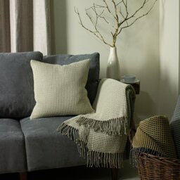 Geometric Yellow Square Cushion