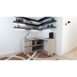 Qichen Foldable Modular L-Shaped Computer Desk Secretary Desk