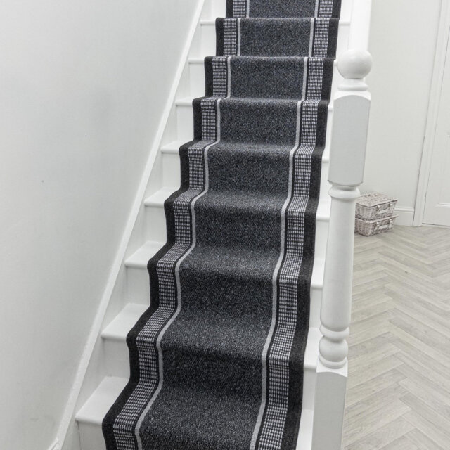 Promenade Grey Stair Runner – Hardwearing, Non-Slip & Durable Carpet for Stairs & Staircases, Multiple Lengths
