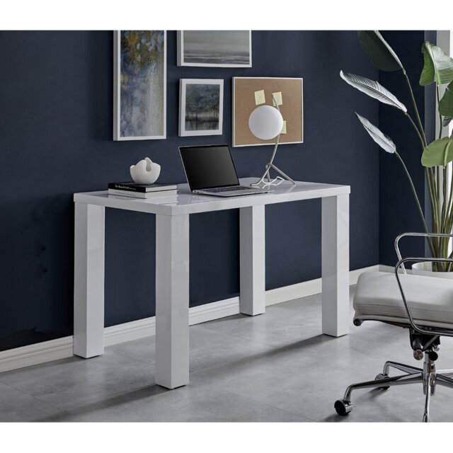 Scottsmoor Modern High Gloss Grey Home Office Desk